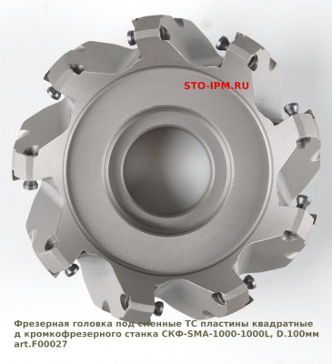 Фрезерная головка под сменные ТС пластины квадратные д/ СКФ-SMA-1000-1000L, D.100мм art.F00027 вид сверху
